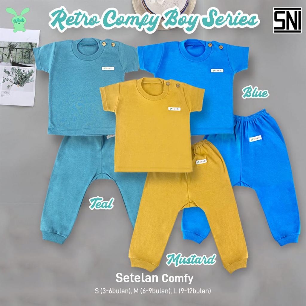 Aruchi Setelan Comfy Series Pendek Panjang SML / Setelan Anak