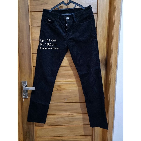 Celana Jeans Pria Hitam Black Emporio Armani ORI