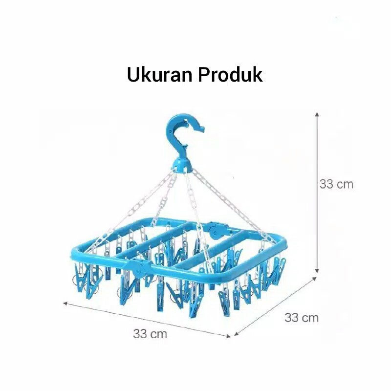 Jemuran 10 16 Jepitan 32 Jepit Serbaguna  - Gantungan Jemur Celana Dalam BH Bra Kaos Kaki Pakaian Bayi