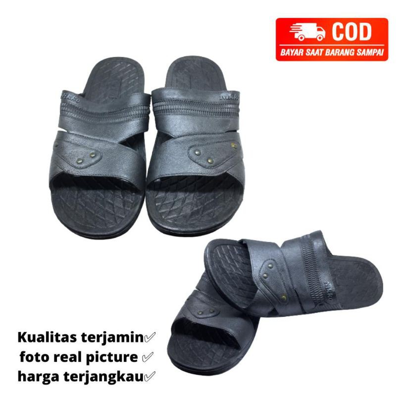 Sandal Karet Pria Nikko Model Jepit Slide Murah