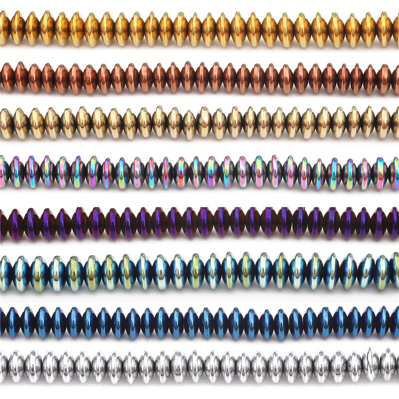 Manik-manik Batu Hematite Alami Bentuk Bulat Ukuran 3 4 6 8mm Untuk Membuat Perhiasan Gelang DIY