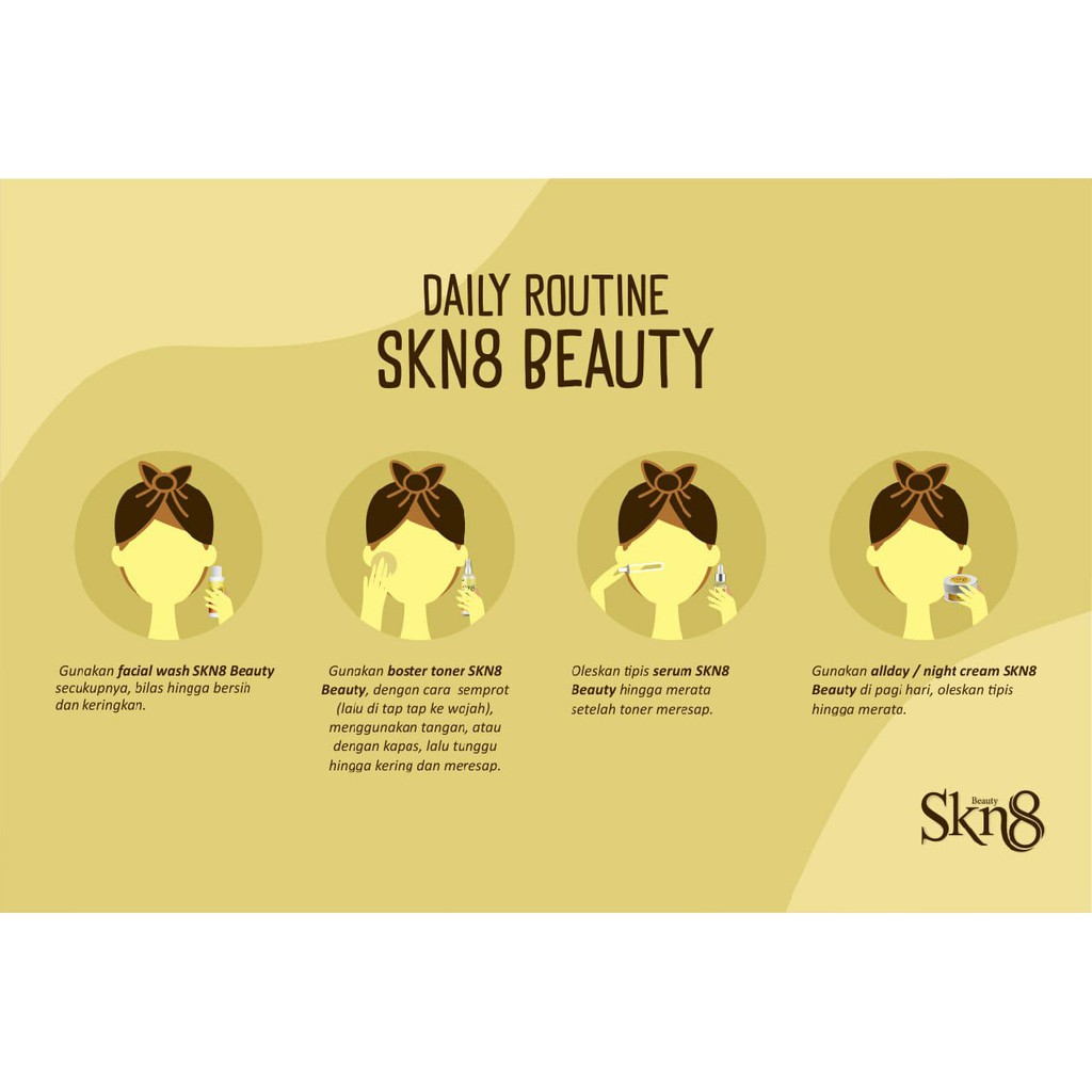 SKN8 Beauty All Day Cream 15ml - Krim Siang