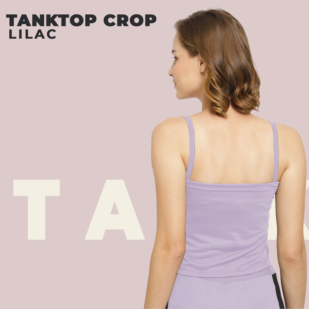 Tanktop Wanita ( SOFT SPANDEK ) Polos Tali Kecil / Besar / Agnes Singlet Kaos Dalam Cewek - YELONIX-LILAC