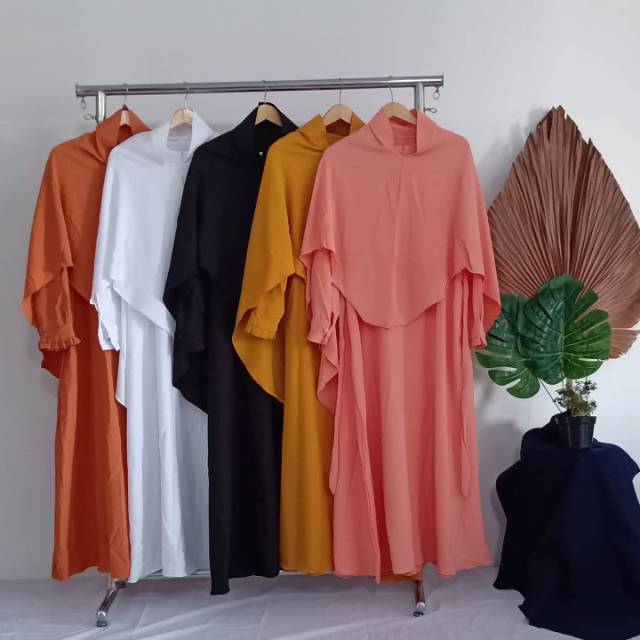 Set Gamis Syari Polos