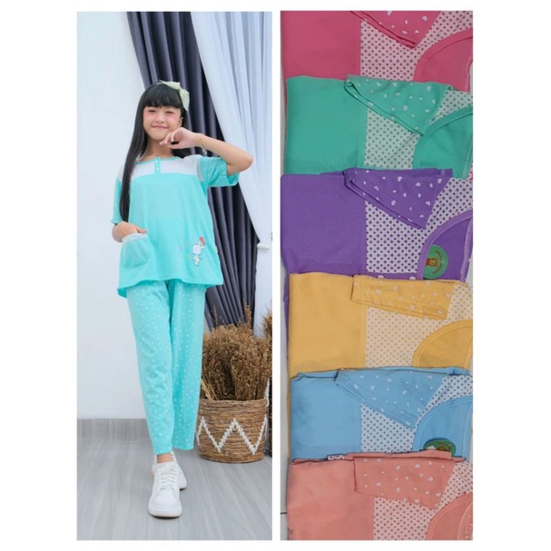 Setelan Tanggung Anak BabyDoll Anak Piyama Anak Celana Panjang