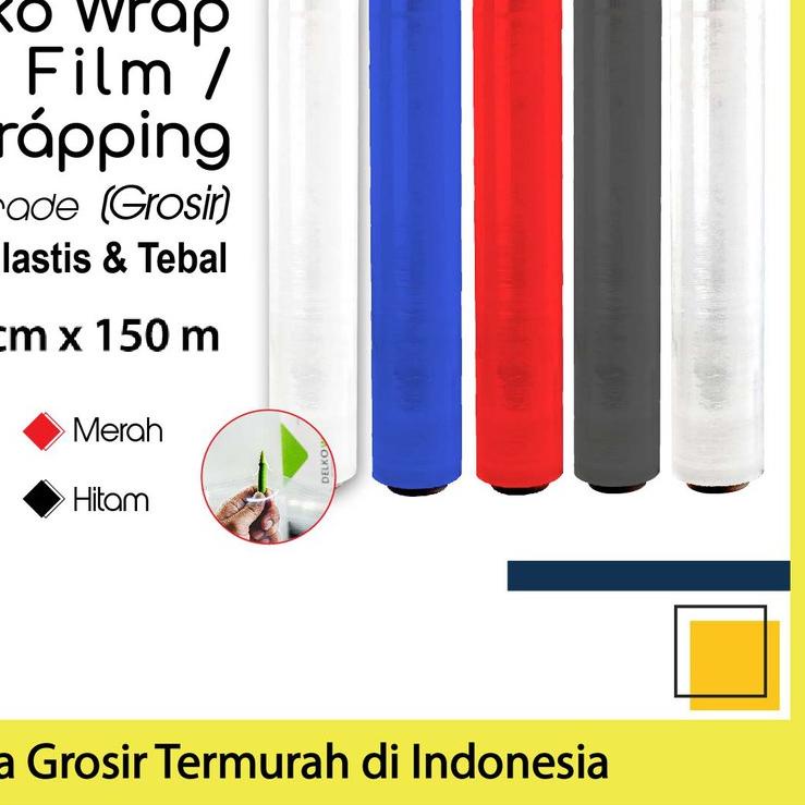 

Plastik Wraping Stretch Film 50cm x 300m DELKOWRAP WRAPPING TEBAL PREMIUM / SATUAN
