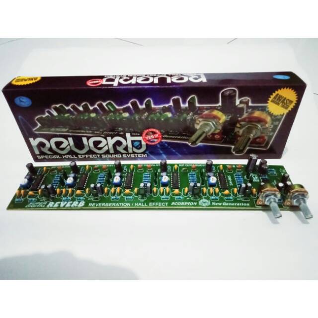 Kit Reverb 5 IC 2 Potensio Reverberation Effect Cess dan Hall By Scorpion