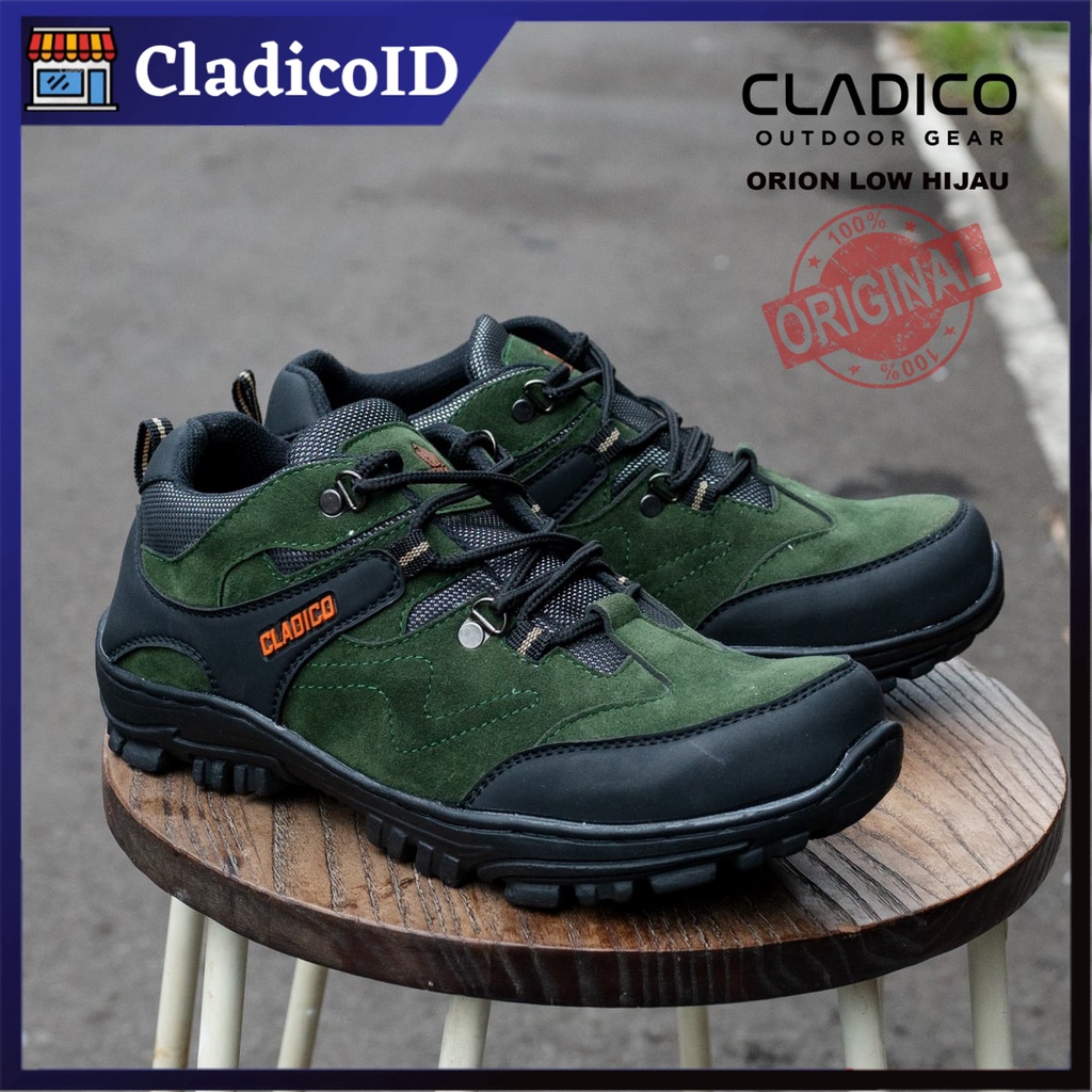 Sepatu Safety CLADICO Boot Pendek Ujung Besi Sefty Shoes Pria Kerja Lapangan Proyek Hiking Outdoor Mendaki Gunung Orion Low