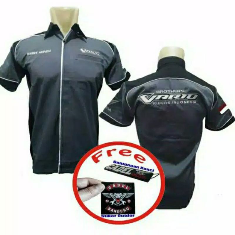 KEMEJA VARIO KEMEJA MOTOR HONDA VARIO BAJU HEM BIKERS ATASAN PRIA ORIGINAL DISTRO CADEL(KHV)