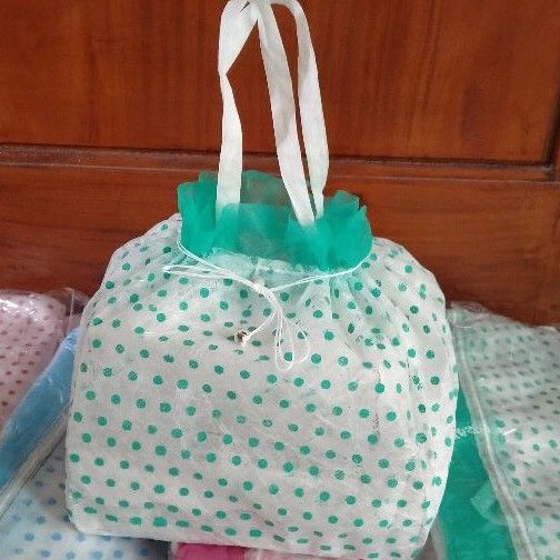 tas hajatan serut tipis polkadot 22