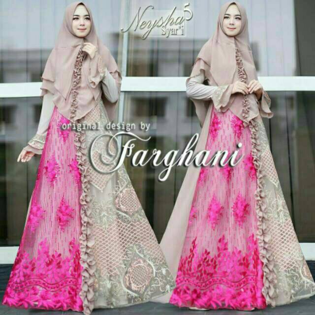 Neysha Syari vol. 5 by Farghani | Gamis Pesta Syari Mewah Branded Kekinian