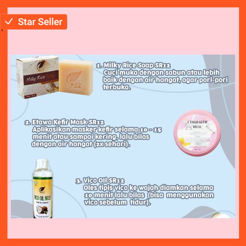 PAKET PEMULA SR12 PAKET PEMULA SR12 UNTUK JERAWAT PAKET PEMULA KOMBINASI PAKET PEMULA BERJERAWAT