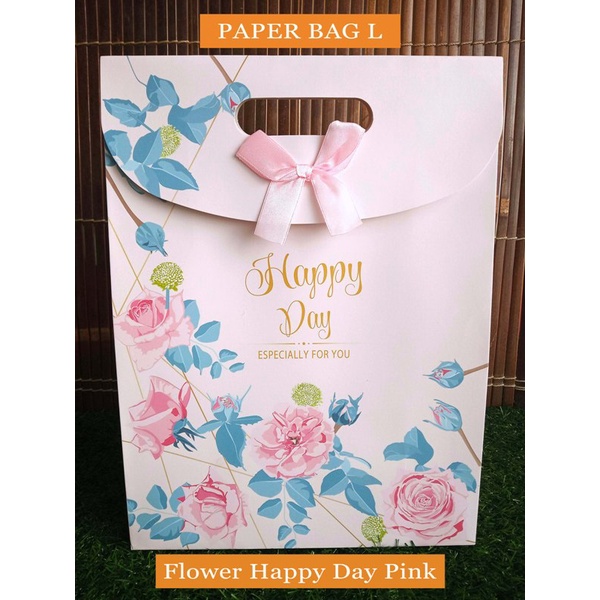 

Paper Bag Motif / Tas Kertas Kado / Tas Ulang tahun - L SHABBY FLOWER