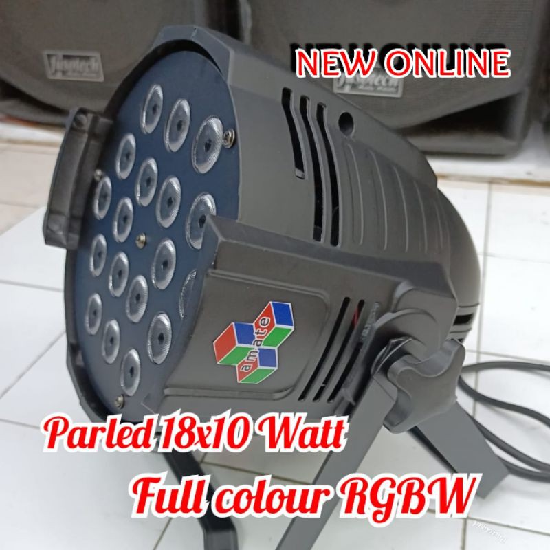 PAKET 8BUAH PARLED AMATE 18ledx10watt FULL COLOUR RGBW PLES MIXER DISCO 240
