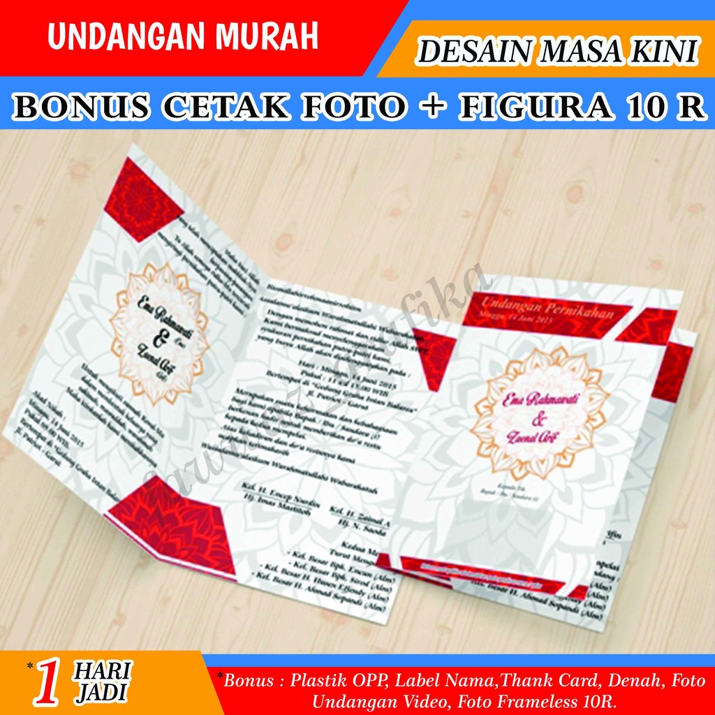 undangan, undangan pernikahan, undangan murah, undangan khitanan, undangan rustic, undangan jasmine,