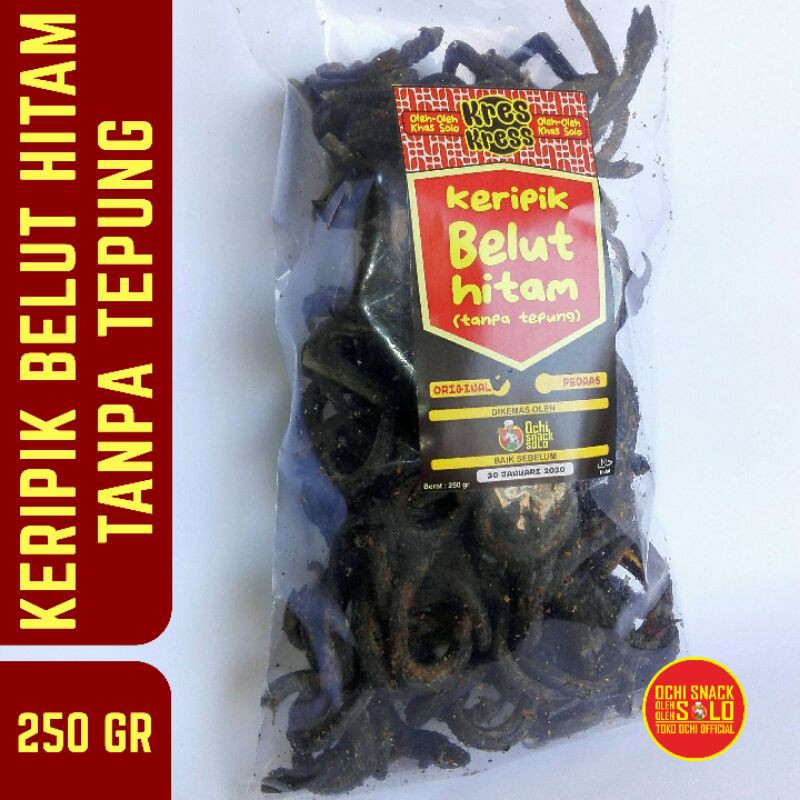 

KERIPIK BELUT HITAM TANPA TEPUNG 200 GR OCHI SNACK - KETO FRIENDLY