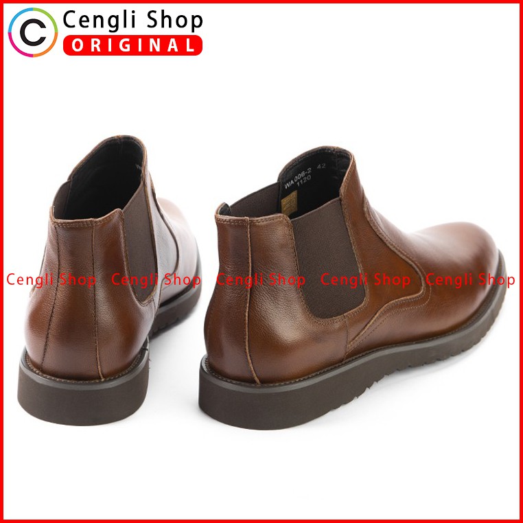 SEPATU ANDREW BOOT PRIA ORIGINAL TERBARU CASUAL KULIT ORI COKLAT ANM10