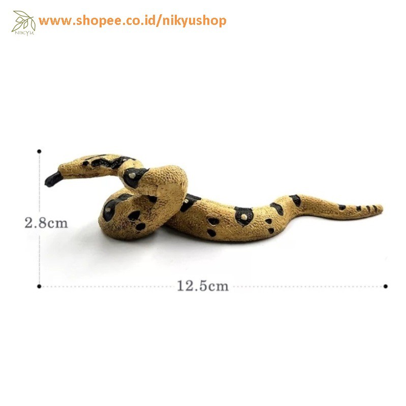 [Nikyushop] Mainan Edukasi Pajangan Miniatur Hewan Binatang Ular Boa Constrictor Snake Animal Figure