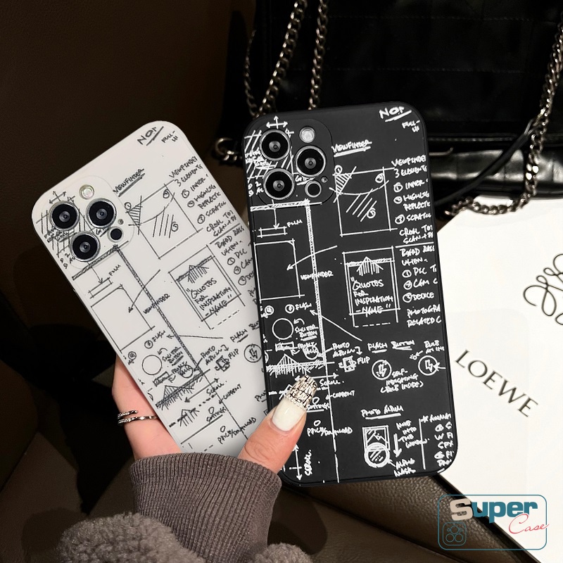 Casing Ponsel Lembut Pasangan Serut Matematika Kreatif Kompatibel Untuk iPhone 7plus 8Plus XR 11 12 14 13 Pro Max6 6s 7 8 Plus X XS Max Se2020