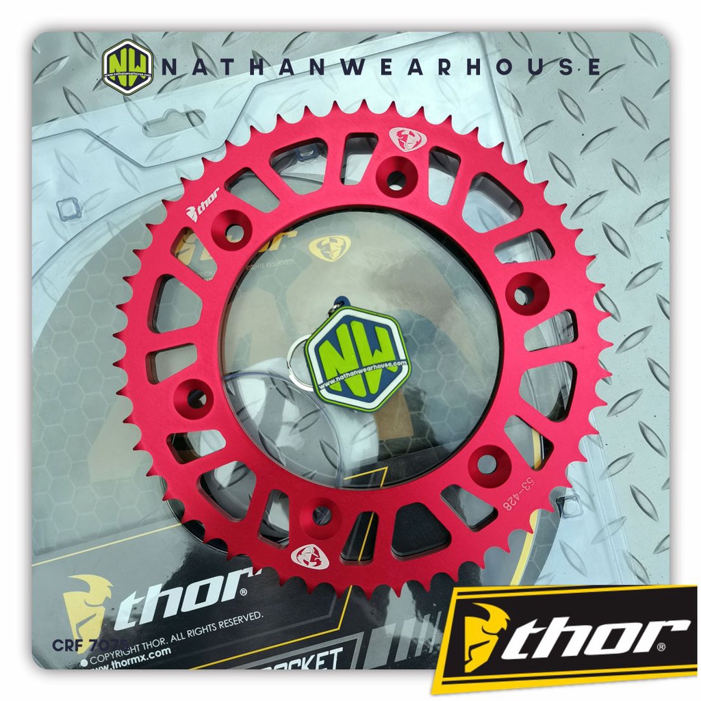 GEAR BELAKANG CRF 150 428 52 - 56 THOR MATERIAL 7075