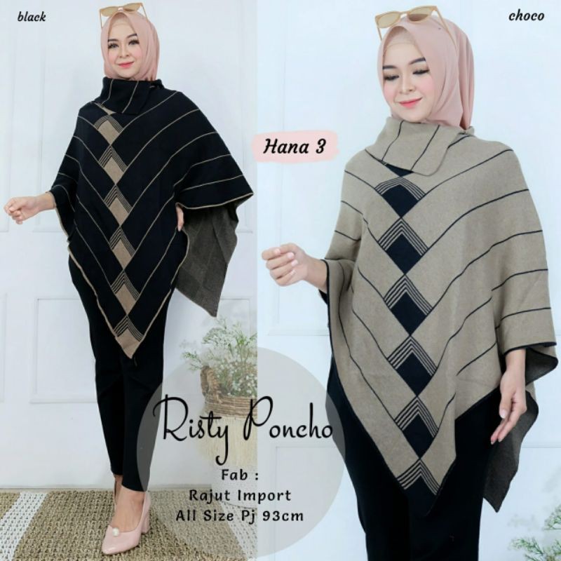 RESTOCK BURBERRY PONCHO/Allsize/Rajut Import