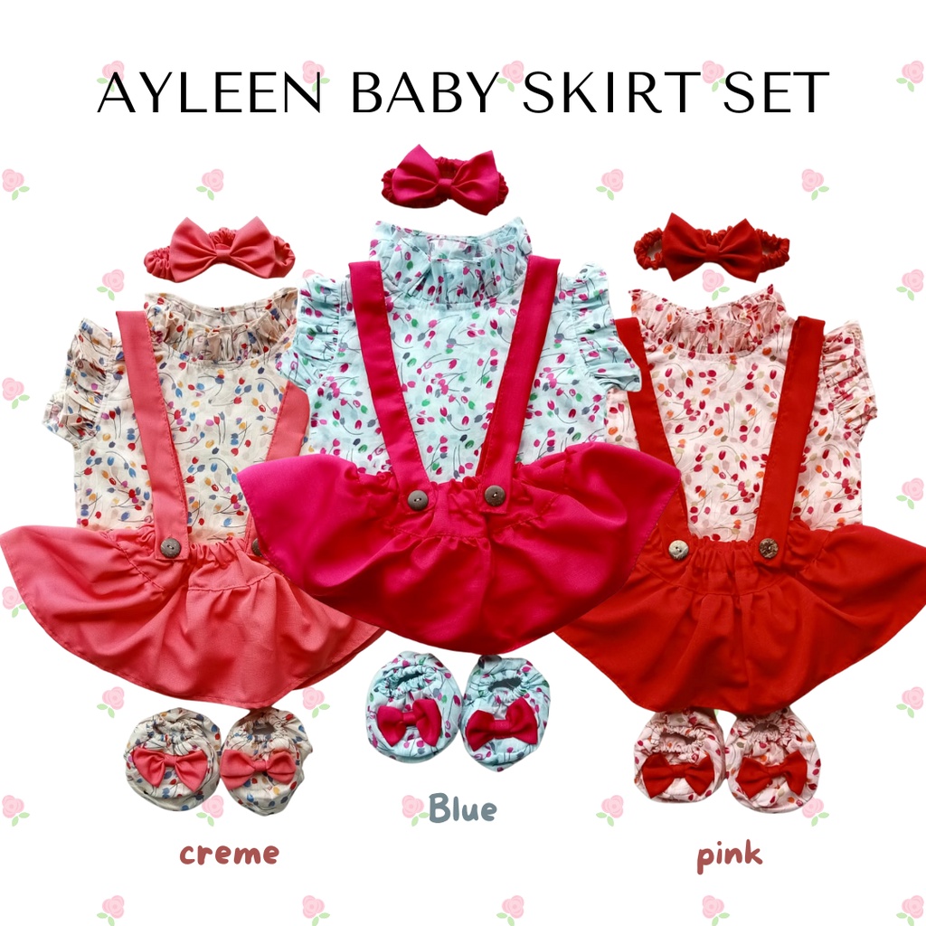 Setelan anak perempuan baju anak perempuan 3- 12 bulan setelan bayi perempuan baju bayi perempuan baby set AYLEEN leena skirt set