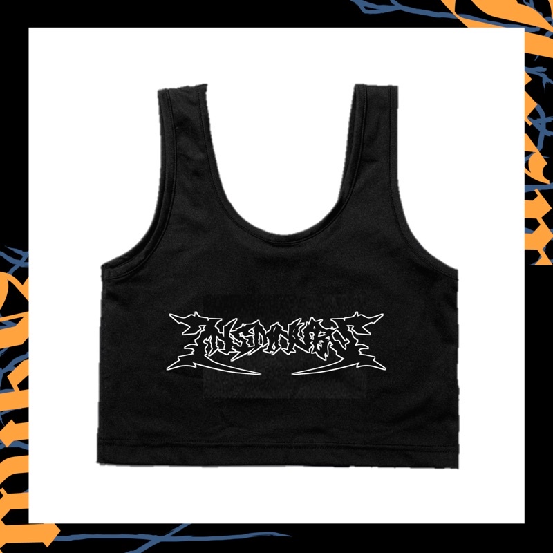 crop tanktop BUDDY | black | wanita Insomnia vibes