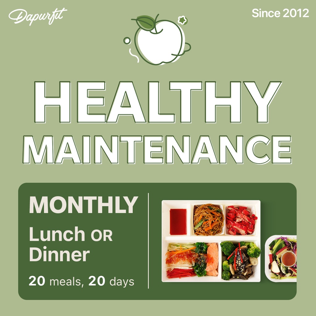 

Dapurfit Healthy Lifestyle MONTHLY Lunch OR Dinner (20box-20days) Best Diet Catering Program