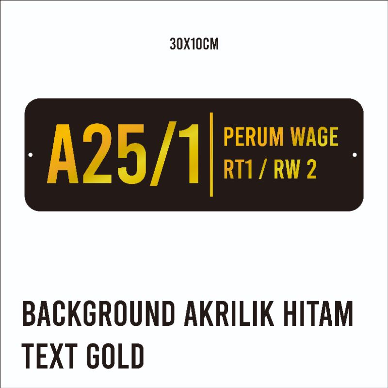 papan   plat nomer rumah akrilik   acrylic 30x10cm tahan segala cuaca plang nama   nomor