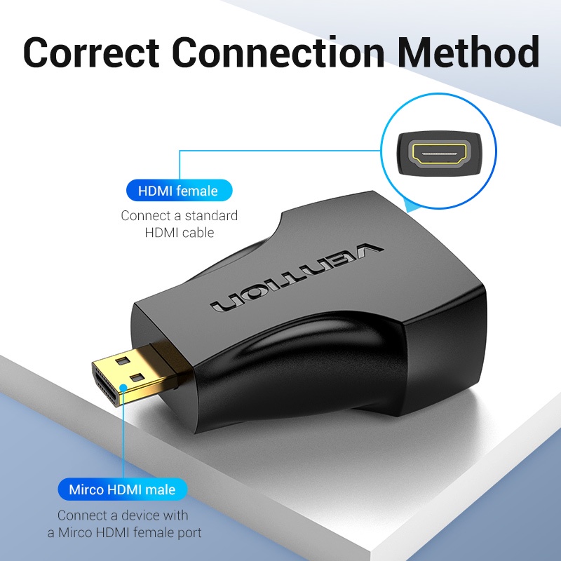 Vention Adapter HDMI Female to Micro Mini HDMI Male 4K