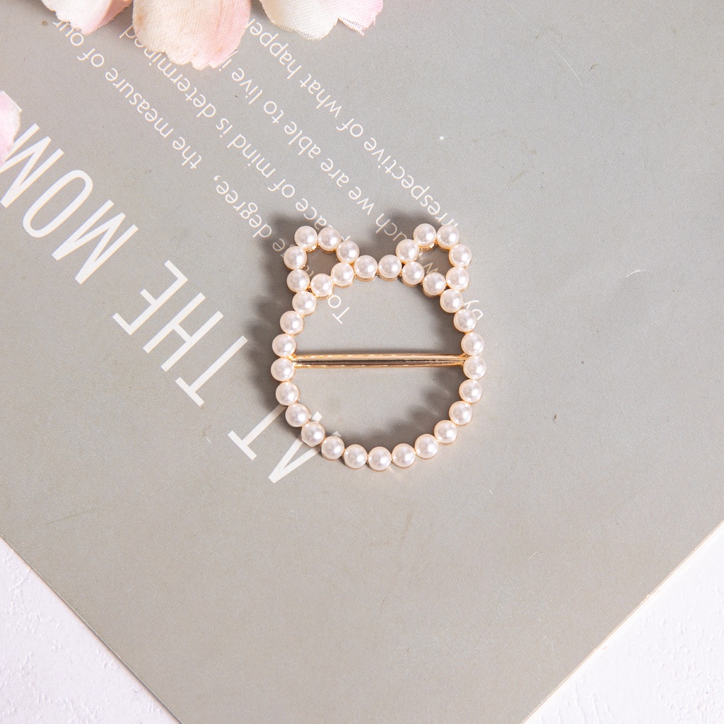 Bros Pin Ring Mutiara Berlian Imitasi Gaya Korea Untuk scarf