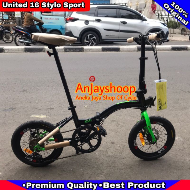 Sepeda Lipat 16" 20 inch United Stylo Sport Bonus Helm