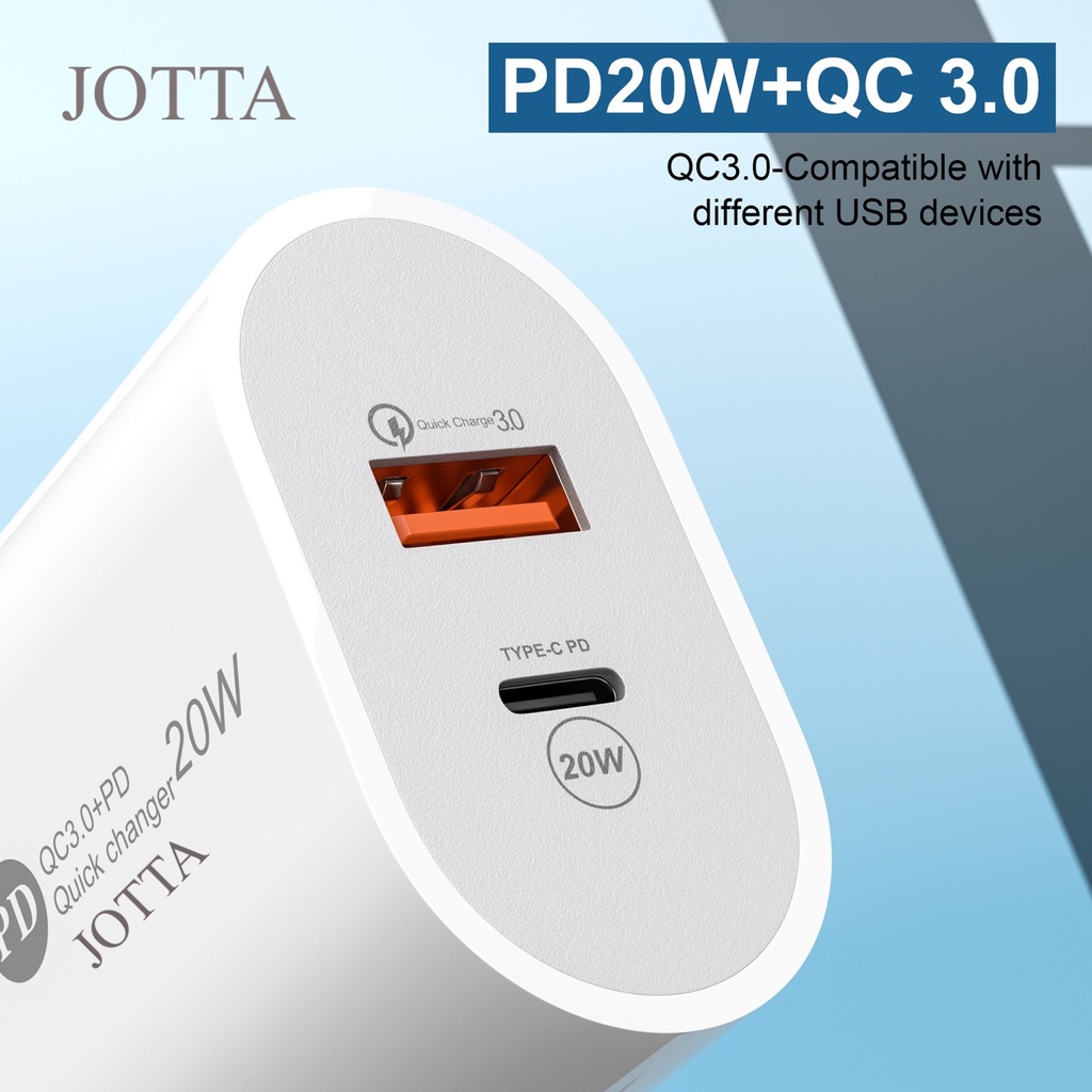 Kepala adaptor charger JOTTA 3.1 A Quick charging fast charging Type C Super cepat original.