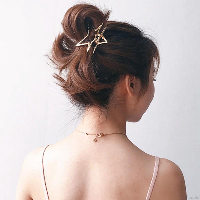 Simple Retro Metal Hollow Out Geometric Hair Claws Hairpin Hair Accessories