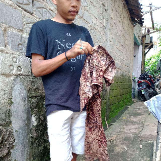 Bswart Hrb026 Kenongo Hem Pendek Padi Pekalongan M L Xl Batik Pria Murah Modern