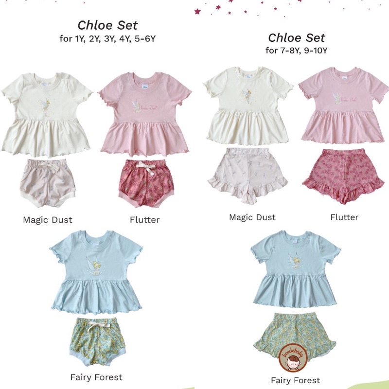 Bohopanna Chloe Set Tinkerbell - Setelan Anak 1-10thn