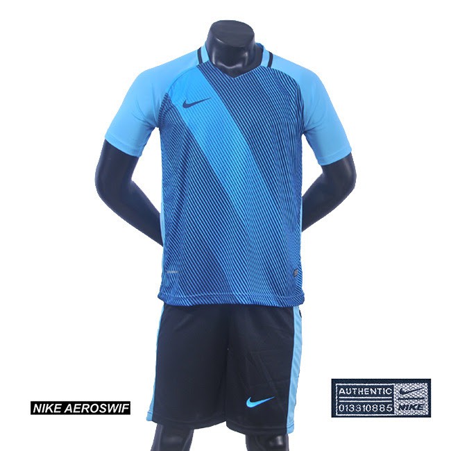 Kaos Futsal Jersey Setelan Futsal Kostum Bola Bat Biru Muda Bagus