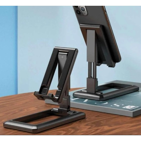 Stand Holder Hp Duduk Folding Desktop Support Stand / universal Phone Stand Holder Aksesoris Handphone - Persegi HD-28 [QTOP.ID]