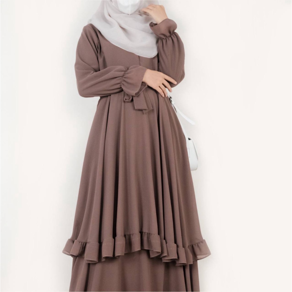 Mininos Zyla Dress Gamis Syari Remaja Ceruty Babydoll