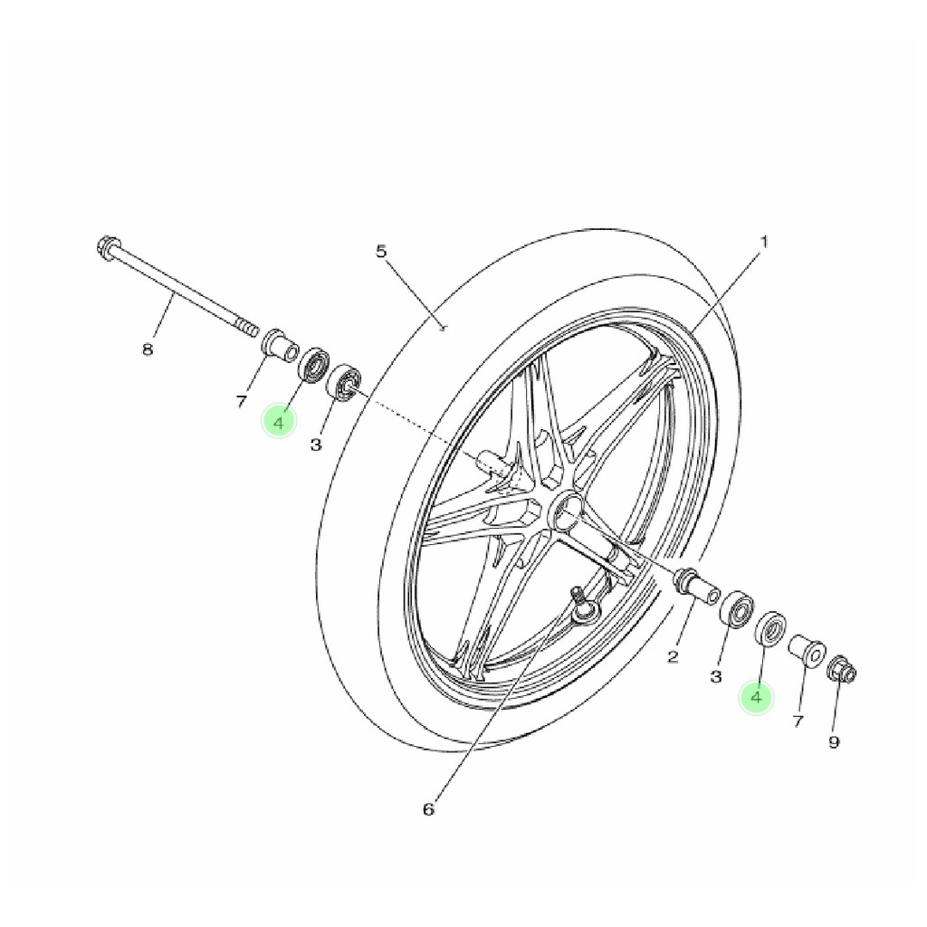 SIL SEAL RODA DEPAN VIXION OLD LAMA 3C1 NVL NVA NEW LED 2017 BK8 ORIGINAL YGP 93106-20814