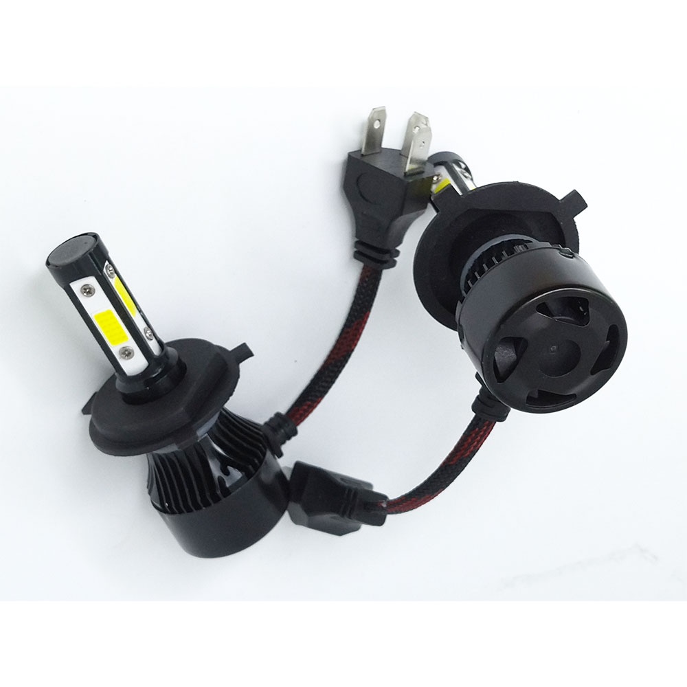 Lampu Mobil LED COB Headlight H4 Cool White 2 PCS - 75818-4CN - Black