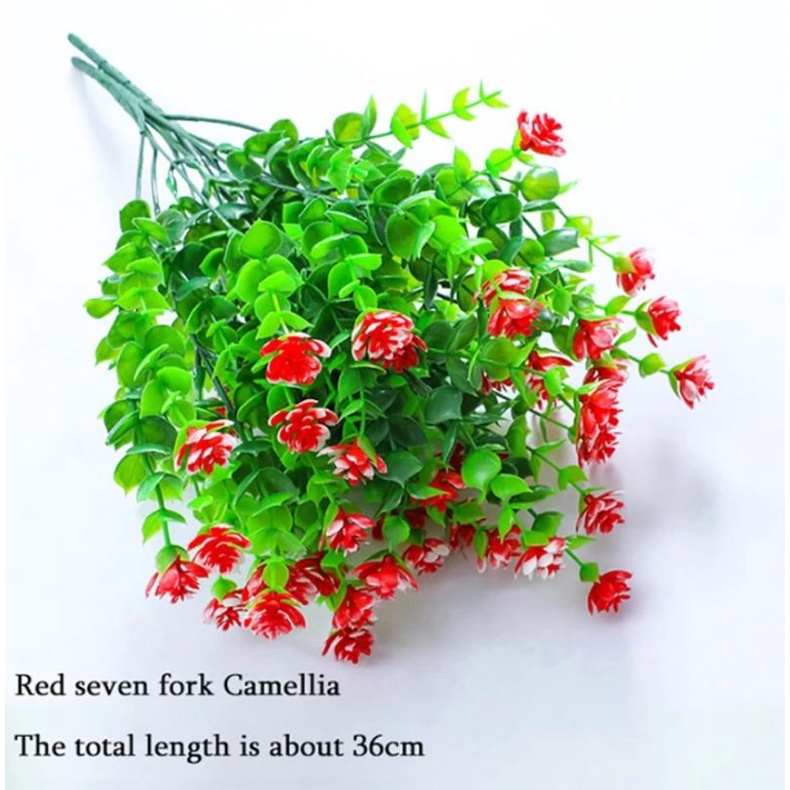 Bunga Eucalyptus Bunga Dolar Bunga Artificial-MERAH