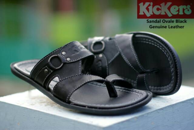 SANDAL KICKERS SLOP RING KULIT