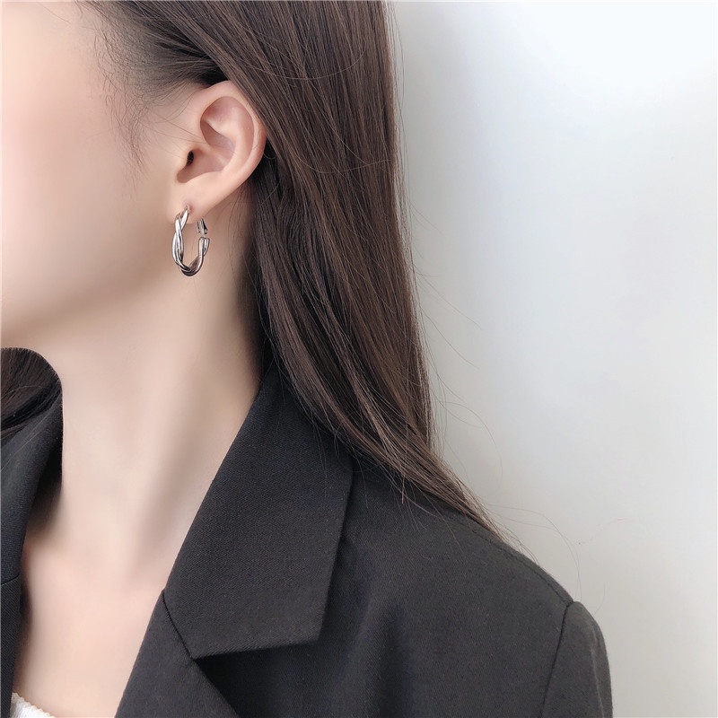 Anting Model twist Gaya retro Korea