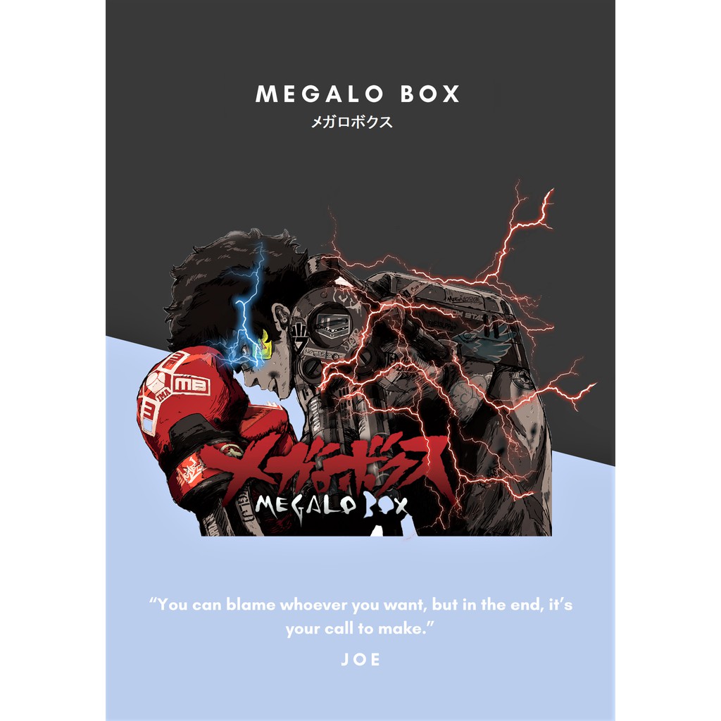 Poster Anime Megalo Box - MegaloBox Poster Dinding, Hiasan Dinding, Pajangan Anime, Poster Kayu
