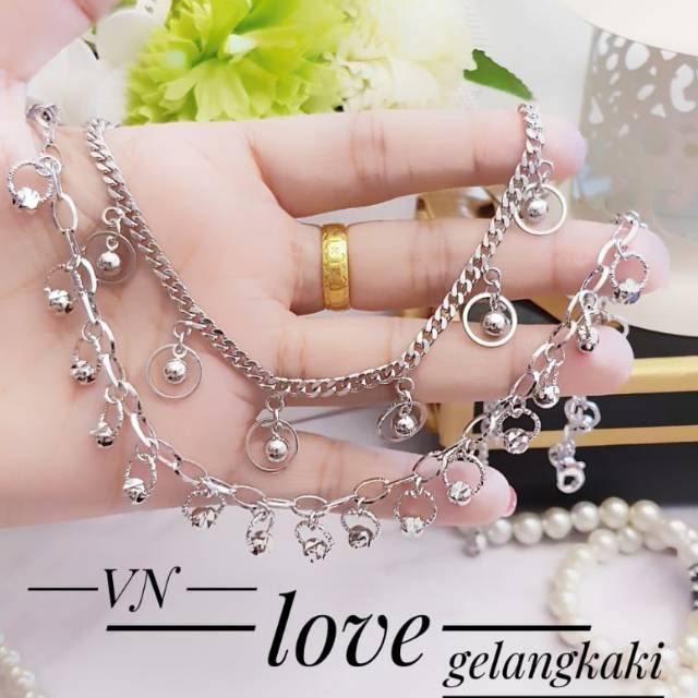 Xuping Gelang kaki silver 0510