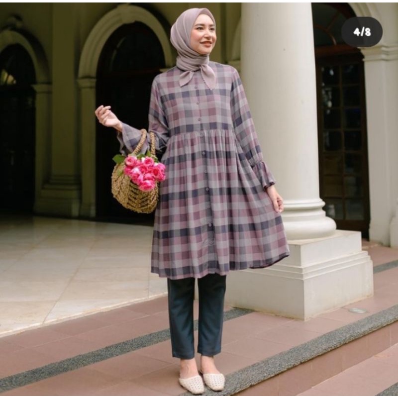 (READY) halwa tunik merlot kiss size M  by lights clo