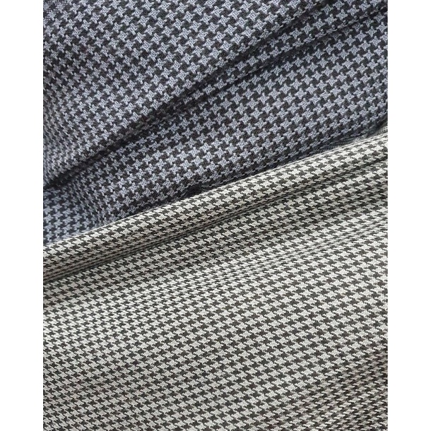 Kain Motif Houndstooth Bahan Katun Jepang Japan Design Semi Wool Tweed Meteran