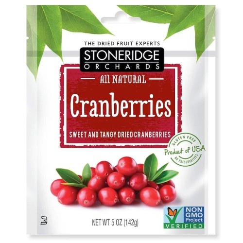 

Stoneridge Orchards Cranberries Sweet & Tangy Dried Cranberries 142 Gram