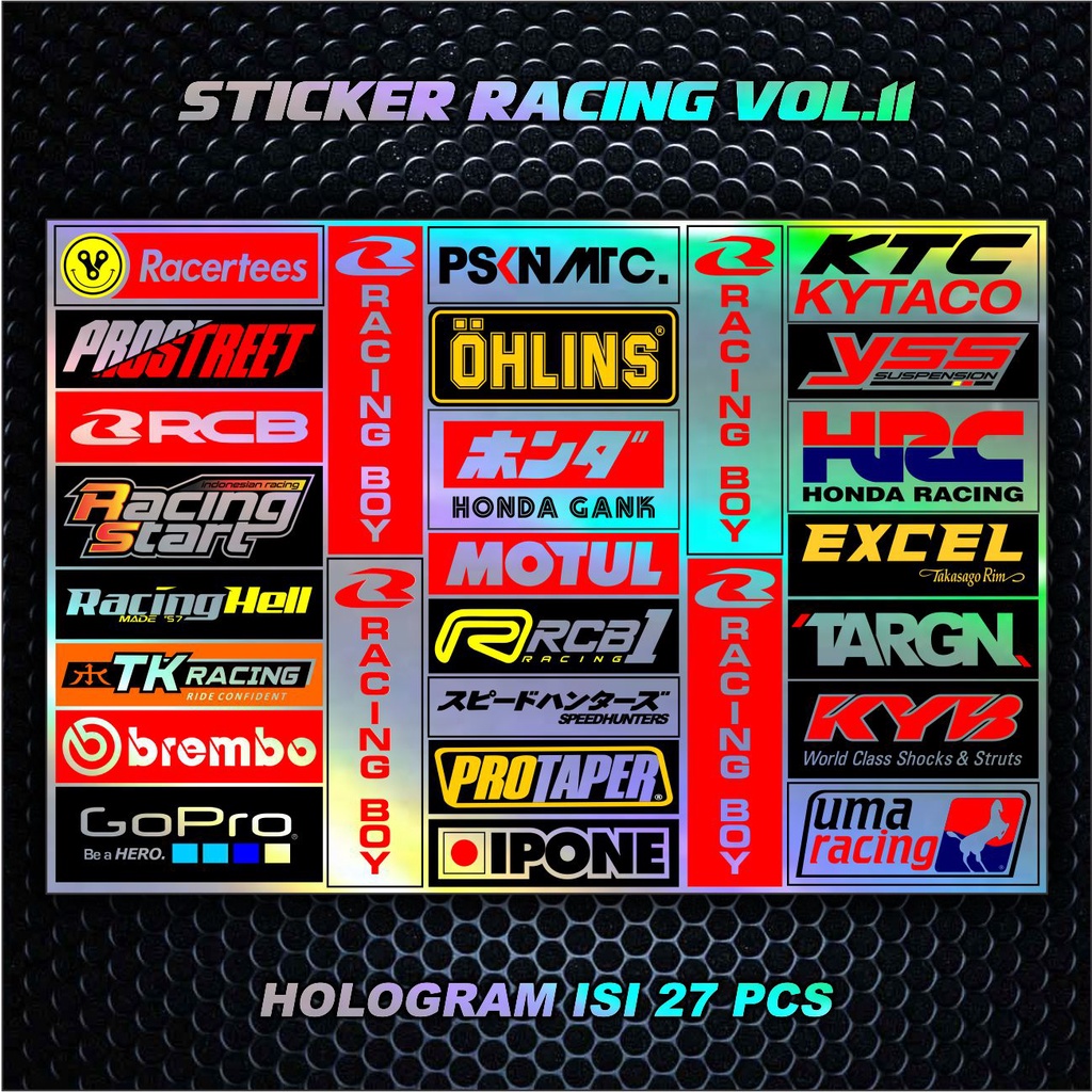 Sticker Racing / Stiker Motor / Logo Motor / variasi / stiker balap